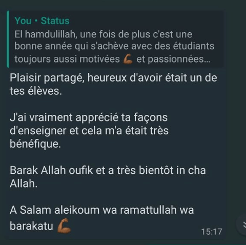 Témoignage élève